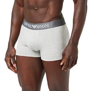 Emporio Armani Underwear Heren Trunk Iconic Logoband Retroshorts, Gris, L, wit A, L