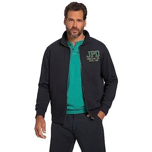 JP 1880 Heren grote maten grote maten Menswear L-8XL sweatjack, opstaande kraag, rits, extra warm, aangenaam warm, tot 8 XL 818317, Donkerblauw, 3XL grote maten