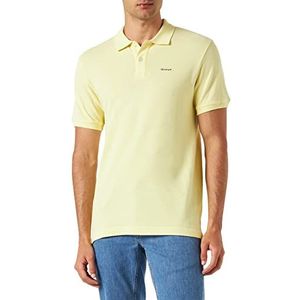 GANT Heren MD. SS Pique Rugger Poloshirt, Lemonade Yellow, Standaard, citroenade geel, S