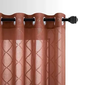 Cortinas opacas de lino y lino modernas para ventana con ojales, cortinas aislan Cortinas opacas de lino y lino modernas para ventana con ojales, cortinas aislan