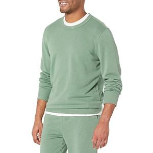 Amazon Essentials Lichtgewicht sweatshirt met ronde hals en Franse badstof voor heren (verkrijgbaar in groot en lang), saliegroen, M