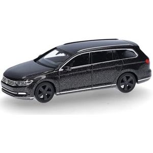 Herpa Modelauto VW Passat Variant, mangaangrijs, miniatuur in schaal 1:87, verzamelobject, Made in Germany, kunststof model