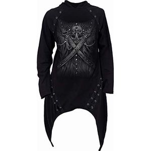 Spiral Strapped Shirt met lange mouwen zwart S 100% katoen Everyday Goth, Gothic, Rock wear, Romance