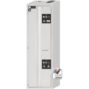 Asecos K-Phoenix-90 Veiligheidskast met horizontale middenscheiding, vouwdeur, deurvergrendeling links, lichtgrijs, 596mm breedte, 616mm diepte, 1968mm hoogte
