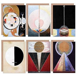 Hilma af Klint Altaarpiece Buddha Dove Evolution Abstract Fine Art wenskaart Pack van 6