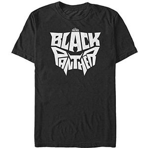 Marvel Black Panther - Black Panther Letter Face Unisex Crew neck T-Shirt Black S