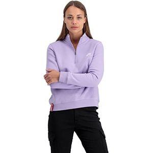 Alpha Industries Half Zip SL Sweatshirt voor dames Pale Violet