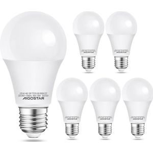 Aigostar LED lamp A5 A60 10W - E27 Fitting - Daglicht 6400K - 850 lumen - Set van 5 stuks.