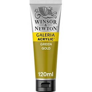 Winsor & Newton 2131294 Galeria acrylverf, hoge pigmentatie, lichtecht en verouderingsbestendig, romige vloeiende consistentie - 120ml Tube, Green Gold