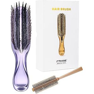 SHOWMKA Magische haarborstel, hoofdhuid, massageborstel, shampooborstel, verwijdert hoofdhuidvuil en roos, massagehuid (blauw)
