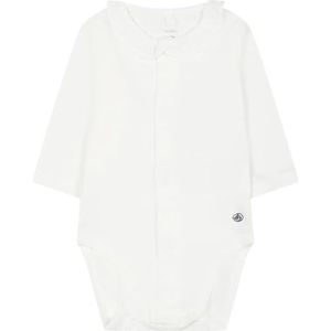Petit Bateau rompertje met korte mouwen voor baby's, marshmallow, 0 Maanden