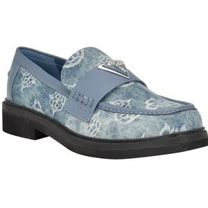 GUESS Women's SHATHA Loafer, Blue Denim, 9