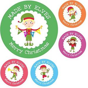 Schoolstickers gemaakt door Elfen Kerststickers