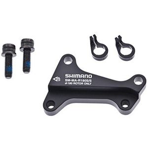 SHIMANO Ismmar180ssa Remsteunen & adapter, zwart, 180 mm