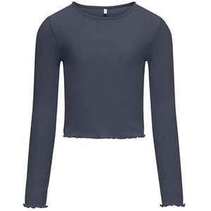 ONLY GIRLS - Top - Cropped - Lange Mouwen - Ruche Detail - Stretch Fit