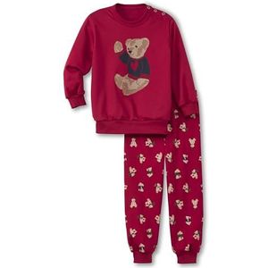 CALIDA Family & Friends pyjama voor kleine kinderen, met manchetten, Rio Red, Rood (Rio Red), 104/110 cm
