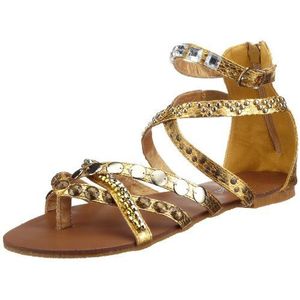 Buffalo Girl 218409 METALLIC SNAKE 105610 damessandalen, Goud Goud 01 Goud01, 40 EU