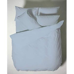 Plain Geverfd Katoen Percal Blue 200TC Flat Sheet 260 x 280 cm
