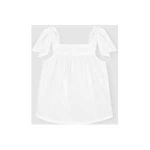 Gocco Witte blouse met bandjes, uniseks, baby, Optisch wit, 24 Maanden