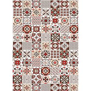 MANI TEXTILE TPS_TREN_PIM_90 tapijt, polyester, rood, 90 x 130