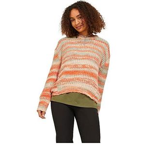 JACK & JONES Dames JJXX JXSIMONE LS CNECK Knit NOOS pullover, beige/strepes:/Multi Space Dye, S