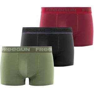 FREEGUN Boxershorts voor heren, katoen, hypoallergeen en zacht, 3 stuks, maat L, Pa, L