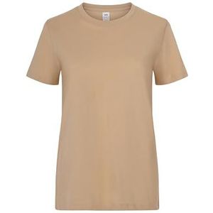 Mukua Melbourne T-shirt voor dames, korte mouwen, zandkleurig, maat M, Zand, M