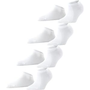 Esprit - Solid 4P Sneakersokken - Wit - Katoen - Enkelsokken Dames