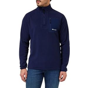 Champion Legacy Micro Polar Fleece Half Zip Top W/Pocket Sweatshirt Heren, Blu Marittimo, S