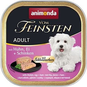 Animonda vom Feinsten voer voor volwassenen honden, slemmers met kip, ei + ham, 22 x 150 g