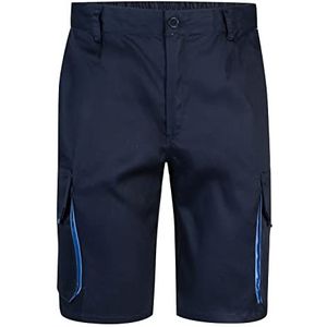 VELILLA 201504_00/25_XL tweekleurig poloshirt met lange mouwen, marineblauw en lichtblauw, maat XL