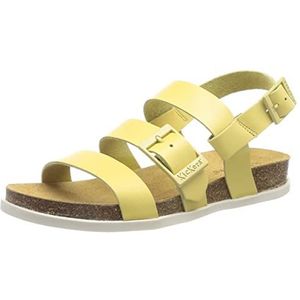 KICKERS Alana, platte sandalen voor dames, geel, 36 EU, Geel., 36 EU