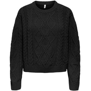 ONLY Dames Onlelly Life Ls Cable O-Neck Cc KNT, zwart, XL