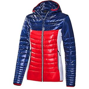 Black Crevice Isolatiejas voor dames, ademende outdoorjas, hoogwaardige functionele damesjas van 100% polyester en warmte-isolerende wattering, water- en winddicht, blauw/rood, 36