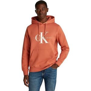 Calvin Klein - Hoodie - Oranje - 100% Katoen - Regular Fit