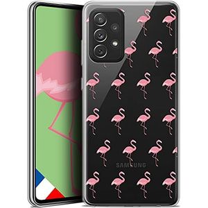 Caseink Beschermhoes voor Samsung Galaxy A72 4G / 5G (6,7 inch), gel, HD-motief, bedrukt in Frankrijk, patrooncollectie, roze, flamingo, zacht, ultradun]