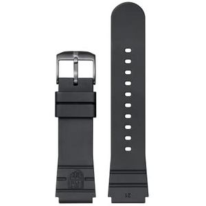 Luminox FPX.3000.21H.2.K Horlogeband - 21 mm Zwarte Vervangende Rubberen Band met Roestvrij Stalen Pin Gesp voor 3000 3001, zwart/grijs, Modern, zwart/grijs, Modern