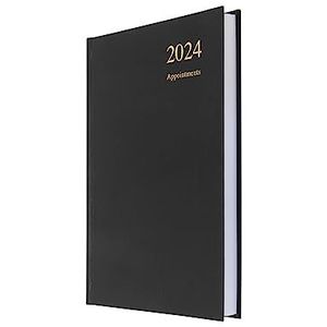 Collins Essential A5 Dagboek 2024 Dagplanner met afspraken - 2024 Pagina A Dag Dagdagboek, Dagboek & Afsprakenboek 2024 - Zakelijke, Academische en Persoonlijke 2024 Planner (A5-formaat, zwart)