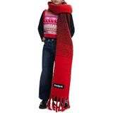 Desigual - Lange Jeans - Wijd - Asymmetrische Taille - Versleten Effect