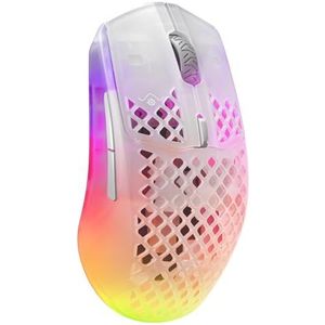 SteelSeries Aerox 3 Wireless - Geperforeerde RGB-gamingmuis - Ultra-lichtgewicht waterbestendig ontwerp - 18K DPI TrueMove Air optische sensor - Ghost