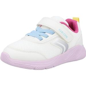 Geox J Sprintye Girl B Sneakers voor meisjes, Wit Multicolor, 31 EU