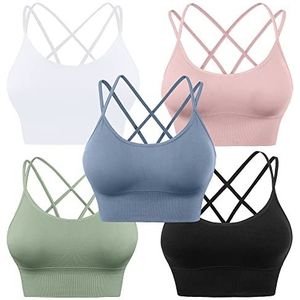 Evercute, ① zwart Wit Blauw Groen Roze 5 Pack, S