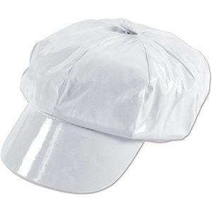 Bristol Novelty BH344C glanzende witte PVC hoed, dames, One Size
