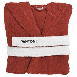 Pantone™ Badjas voor dames en heren van badstof met capuchon en grote zakken van 100% katoen, Oeko-Tex gecertificeerd 400 g/m², badjas voor dames en heren, zacht en absorberend, met haken en