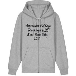 AMERICAN COLLEGE USA Sweatshirt met ritssluiting, grijs, 8 jaar, Grijs, 8 ans
