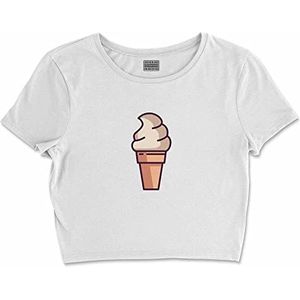 Bona Basics, Digitale print, basic T-shirt voor dames, 100% katoen, wit, casual, bovenstuk voor dames, maat: L, Wit