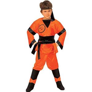 Ciao dragon ninja kostuum kinderen, Oranje/Zwart, 3-4 jaar