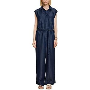 ESPRIT Lang eendelig stuk in denim-look, Tencel™, 901/Blue Dark Wash., 34