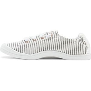 Roxy Dames Bayshore Slip on Sneaker Schoen, Zwarte krijtstreep Exc, 38 EU