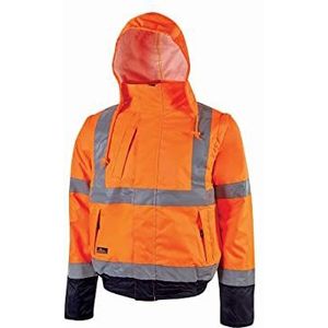 U-Power HL158OF Line Hi Light Model Crafty Bomberjack met hoge zichtbaarheid, 100% polyester, neonoranje, maat L